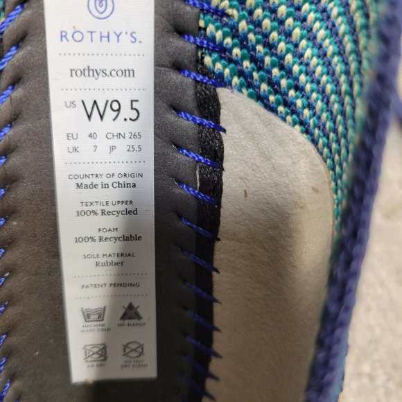 Rothy’s The Flats Moroccan Blue Slip On Ballet Shoes Women's Size US 8, 9.5 - Picture 7 of 9